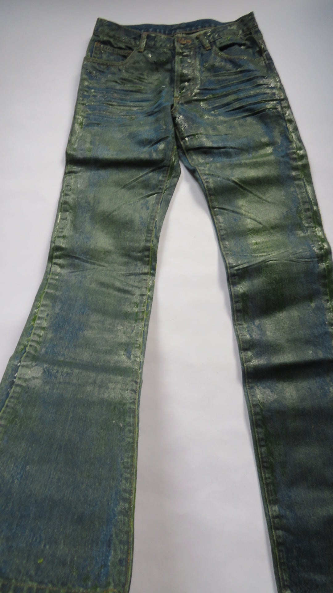 Vintage Green Waxed Denim