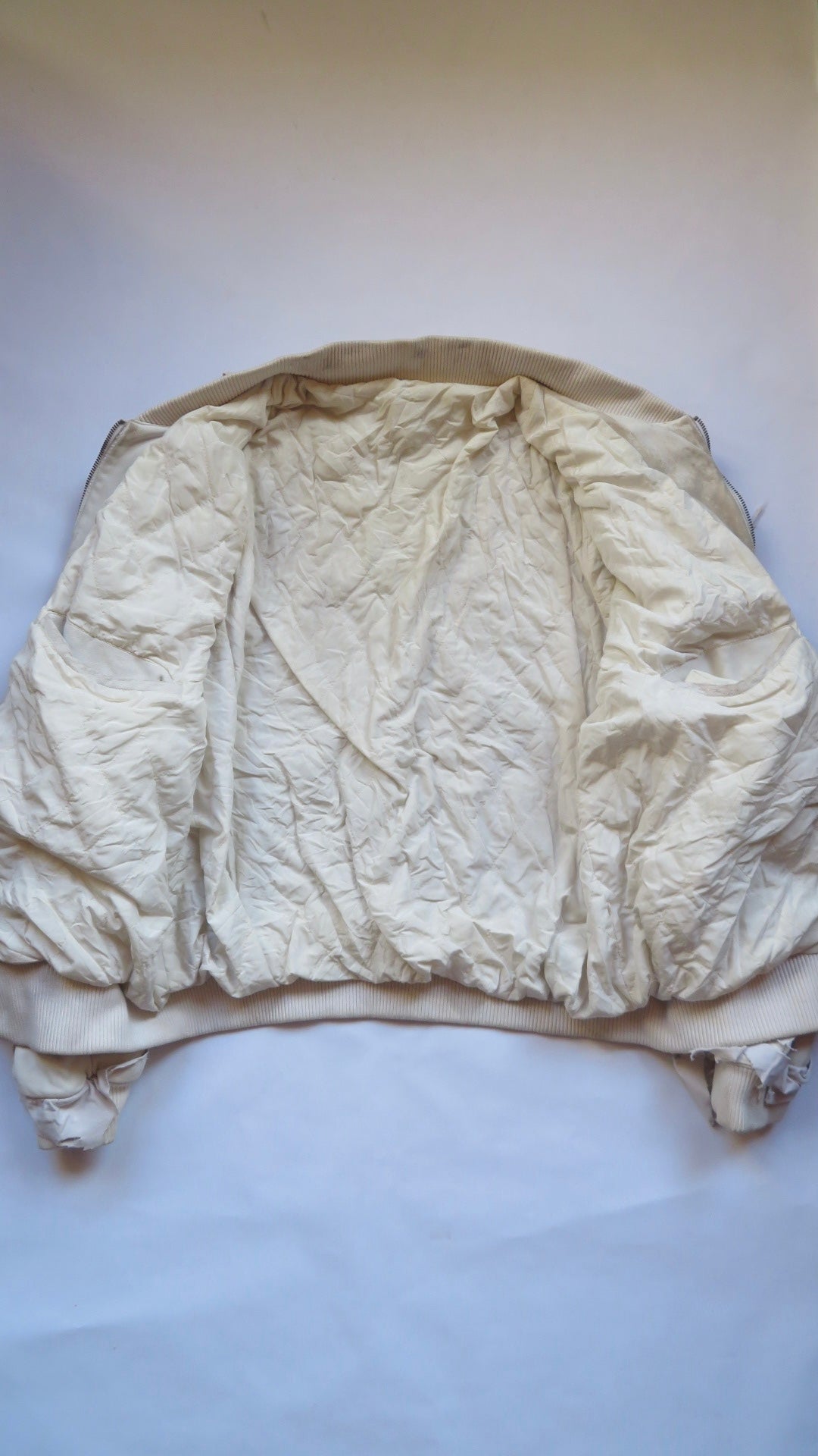 Alexander Digenova White Distressed Sample Leather Jacket