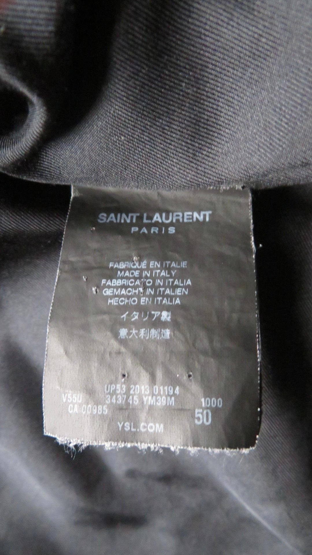 Saint Laurent Paris Black Teddy Jacket