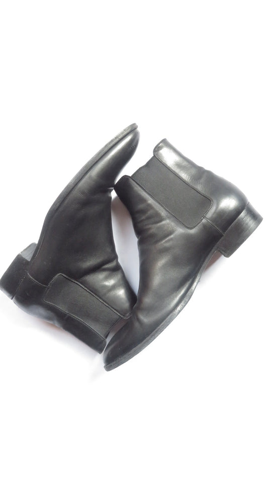 Saint Laurent Paris FW14 Black Chelsea Leather Boots by Hedi Slimane