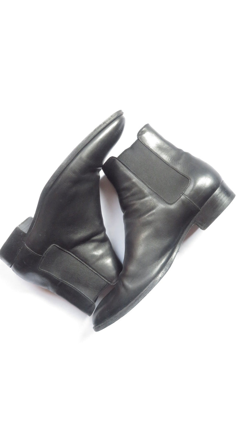 Saint Laurent Paris FW14 Black Chelsea Leather Boots by Hedi Slimane