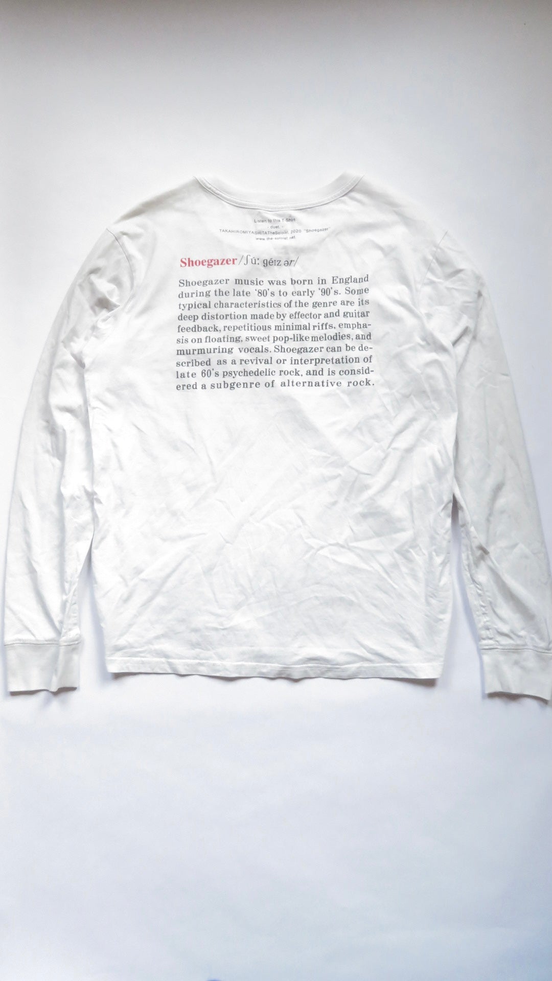 Takahiro Miyashita TheSoloist White Shoegazer Long Sleeve T-Shirt