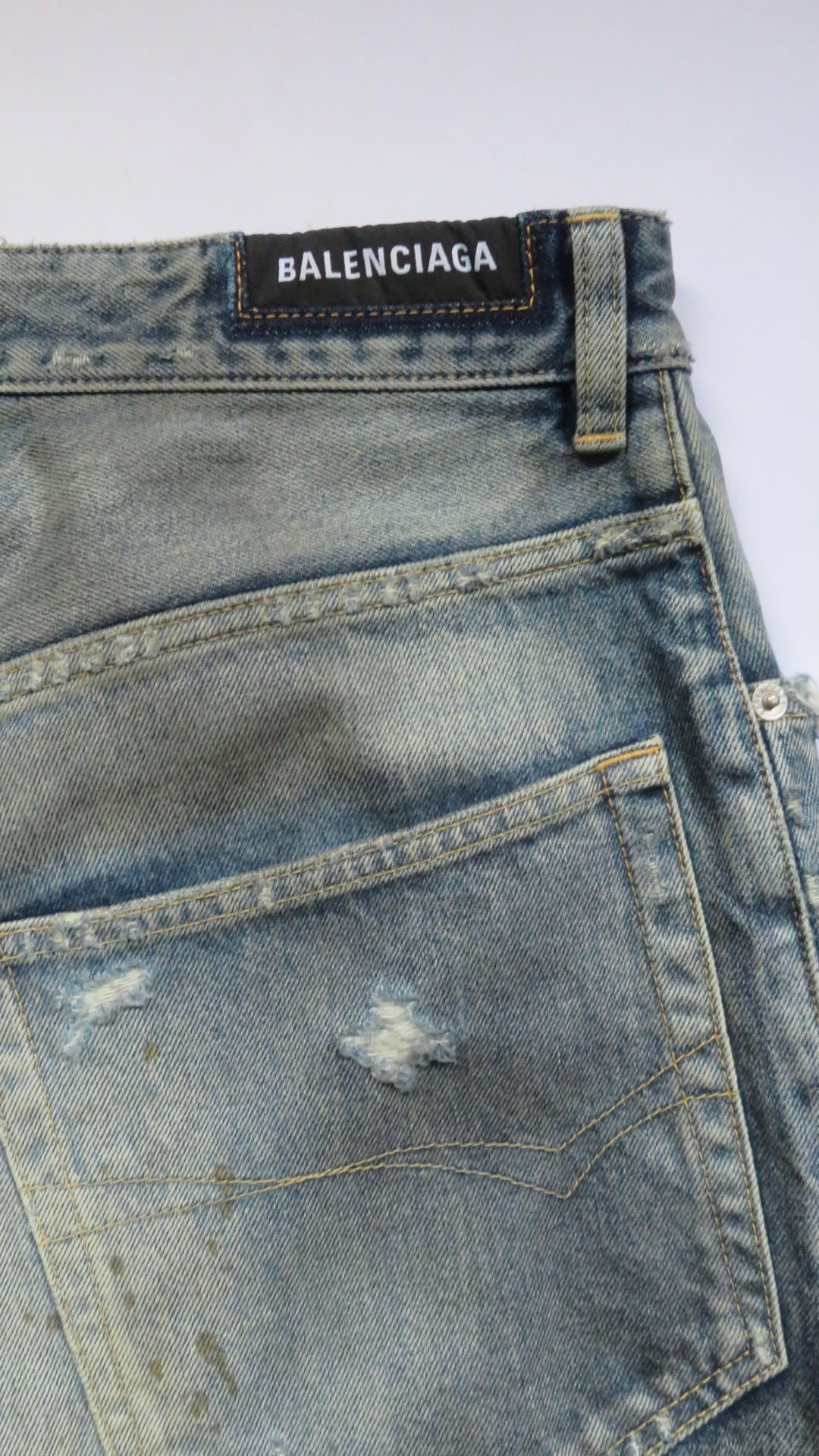 Balenciaga SS23 Mudshow Oil Spill Distressed Denim
