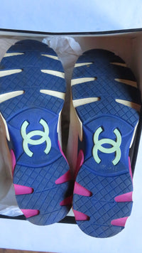 Chanel FW14 Multicolor Strap High Top Sneakers