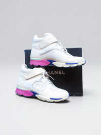 Chanel FW14 Multicolor Strap High Top Sneakers
