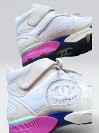 Chanel FW14 Multicolor Strap High Top Sneakers