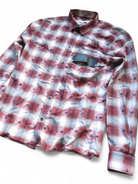 Givenchy SS17 Star Leather Patch Plaid Shirt