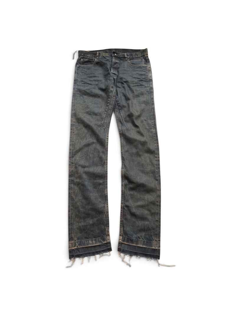Rick Owens SS13 'Island' Rust Overdye Detroit Cut Denim