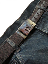 Dior Homme SS06 Brown Monogram Logo Belt
