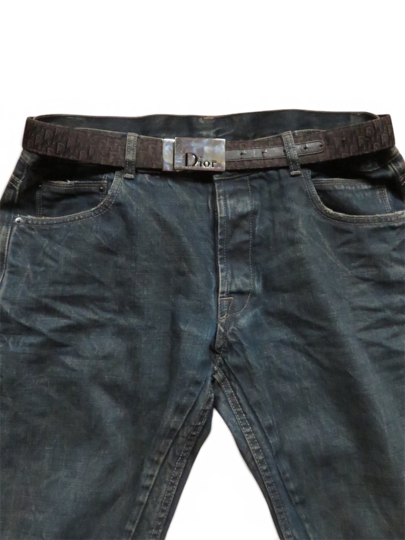 Dior Homme SS06 Brown Monogram Logo Belt