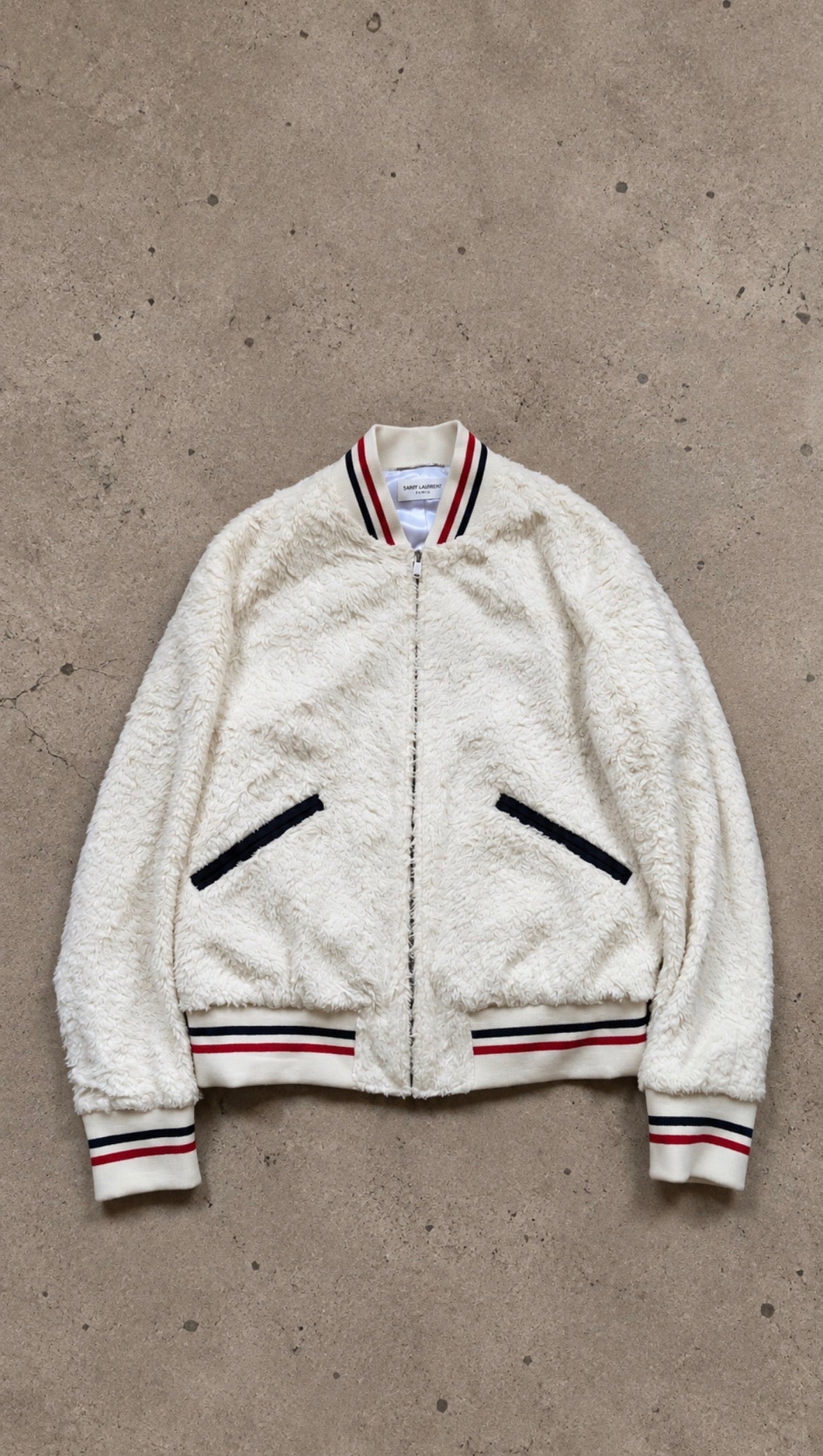Saint Laurent Paris FW18 Fur Teddy Bomber Jacket