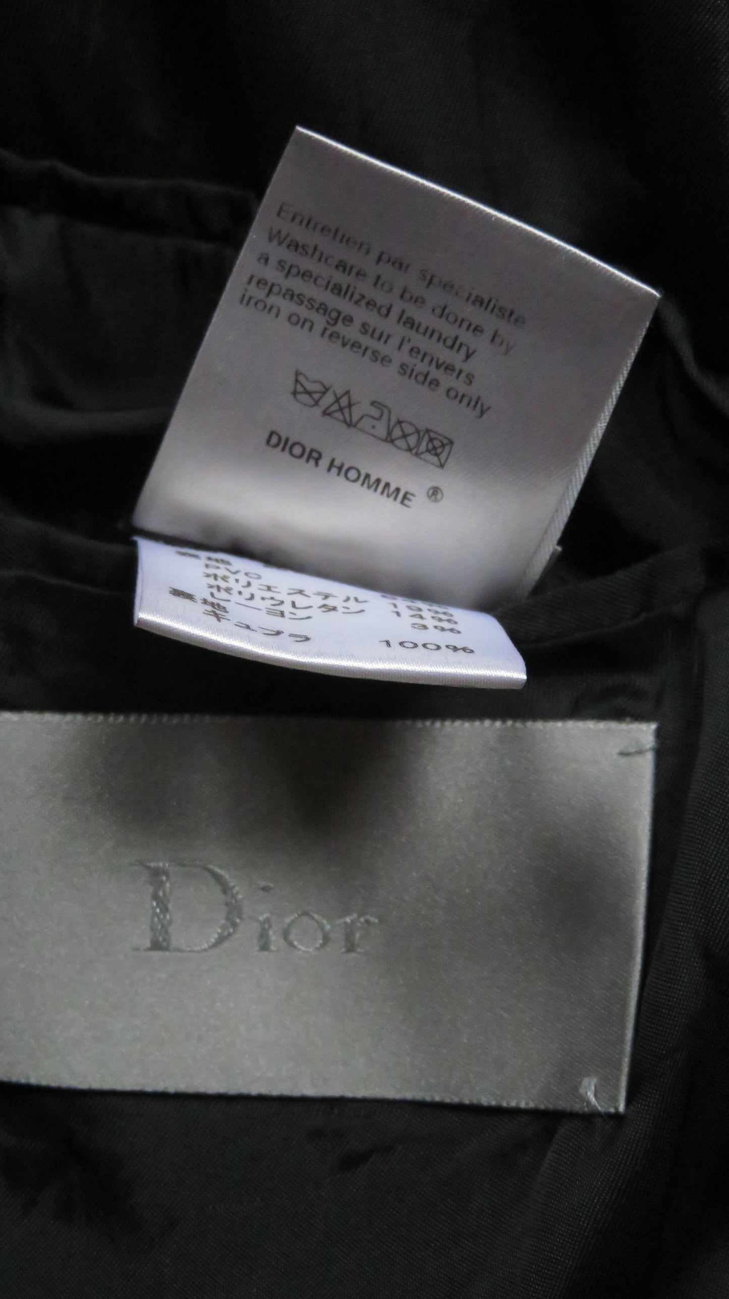 Dior Homme AW03 Luster Peaked Lapel PVC Coat