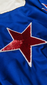 Celine SS23 Runway Americana Star Sequin Satin Jacket