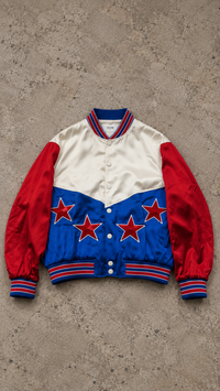 Celine SS23 Runway Americana Star Sequin Satin Jacket