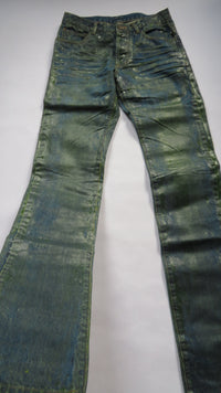 Vintage Green Waxed Denim