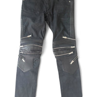 Saint Laurent Paris FW13 Lambskin Moto Zip Pants