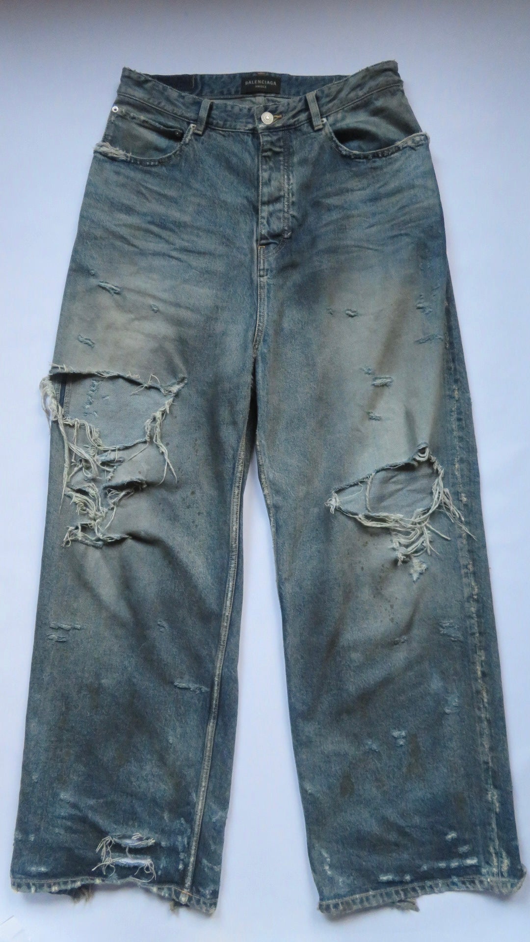 Balenciaga SS23 Mudshow Oil Spill Distressed Denim