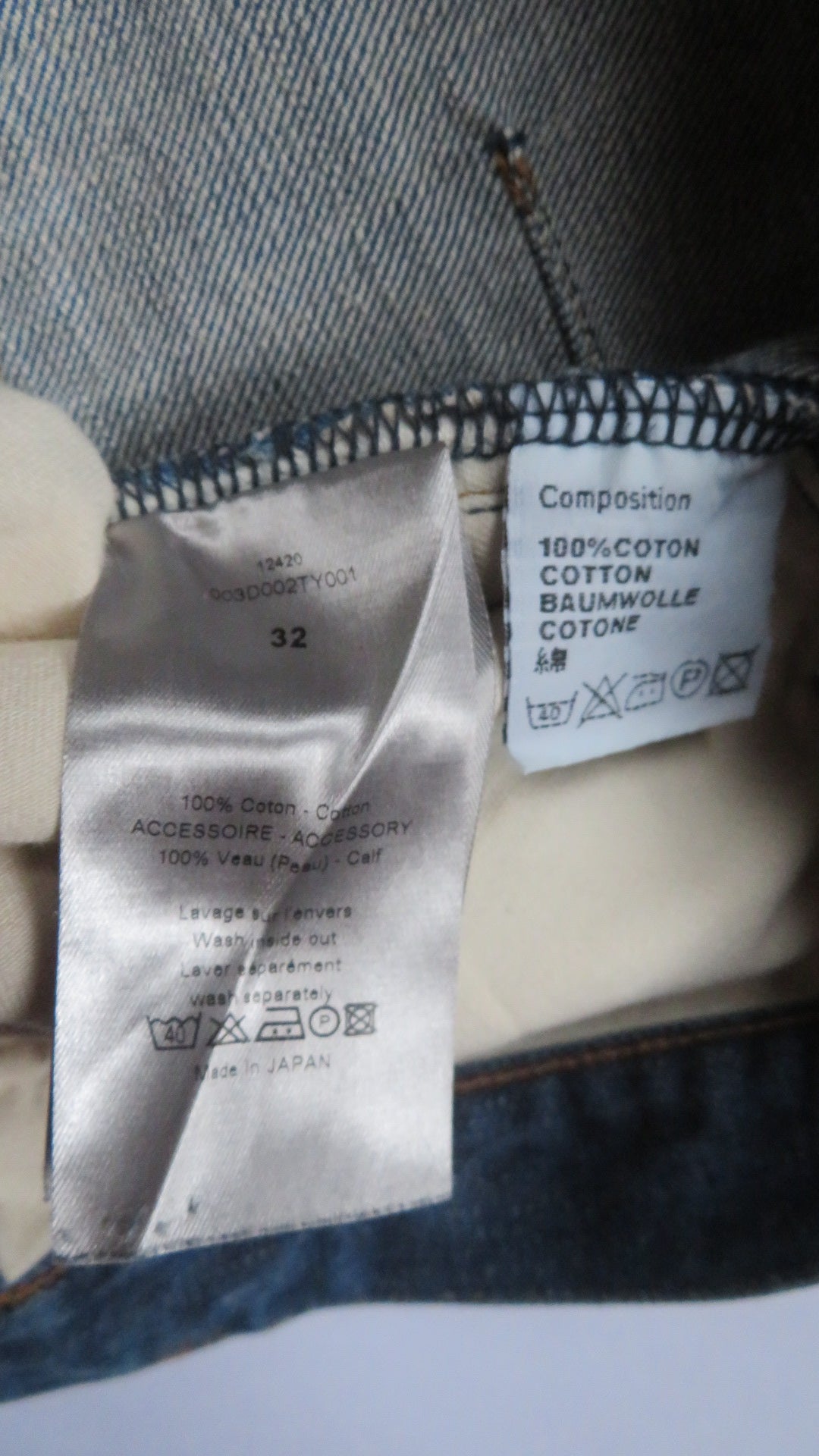 Dior Homme AW10 Indigo Clawmark Denim