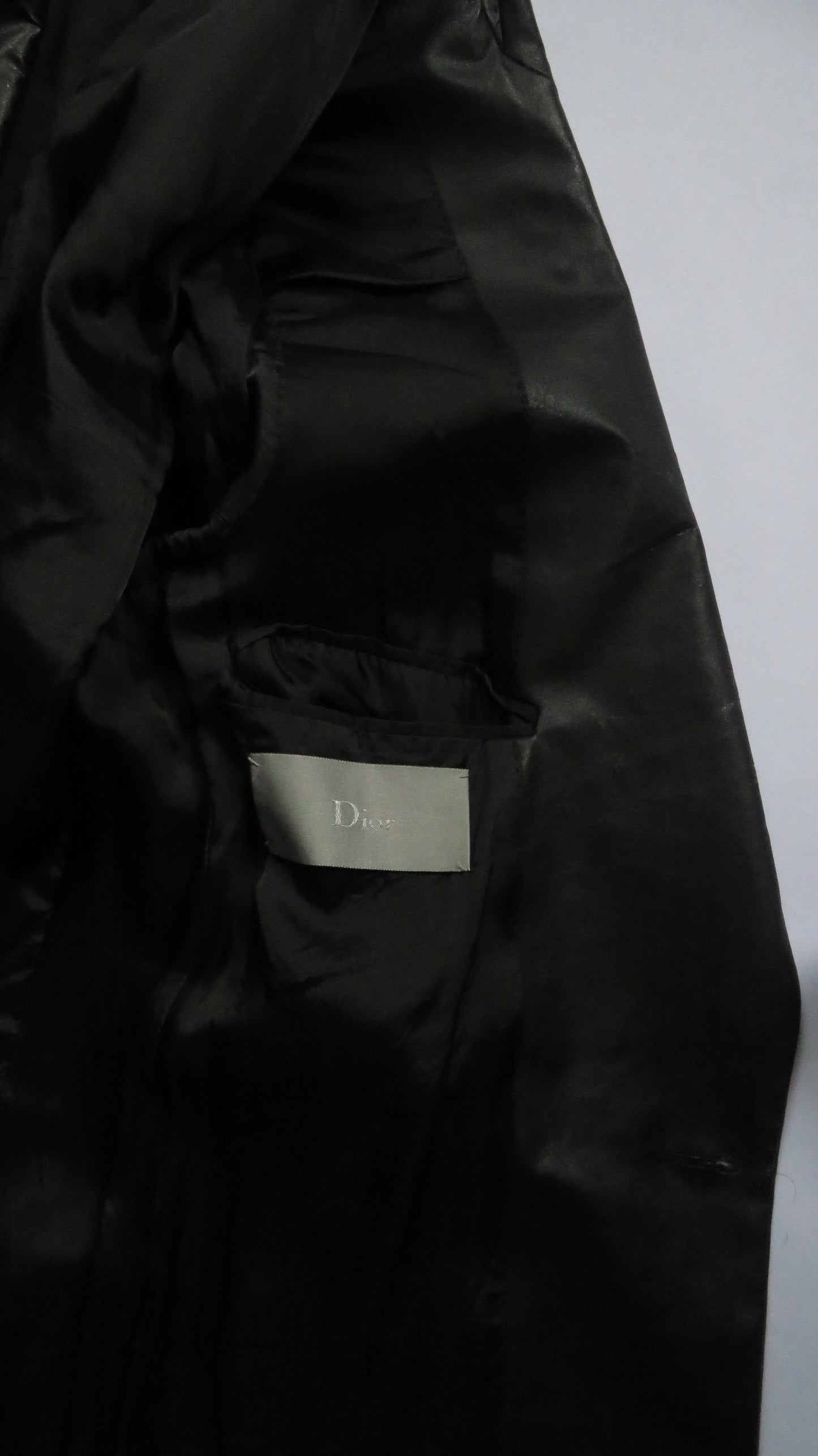 Dior Homme AW03 Luster Peaked Lapel PVC Coat