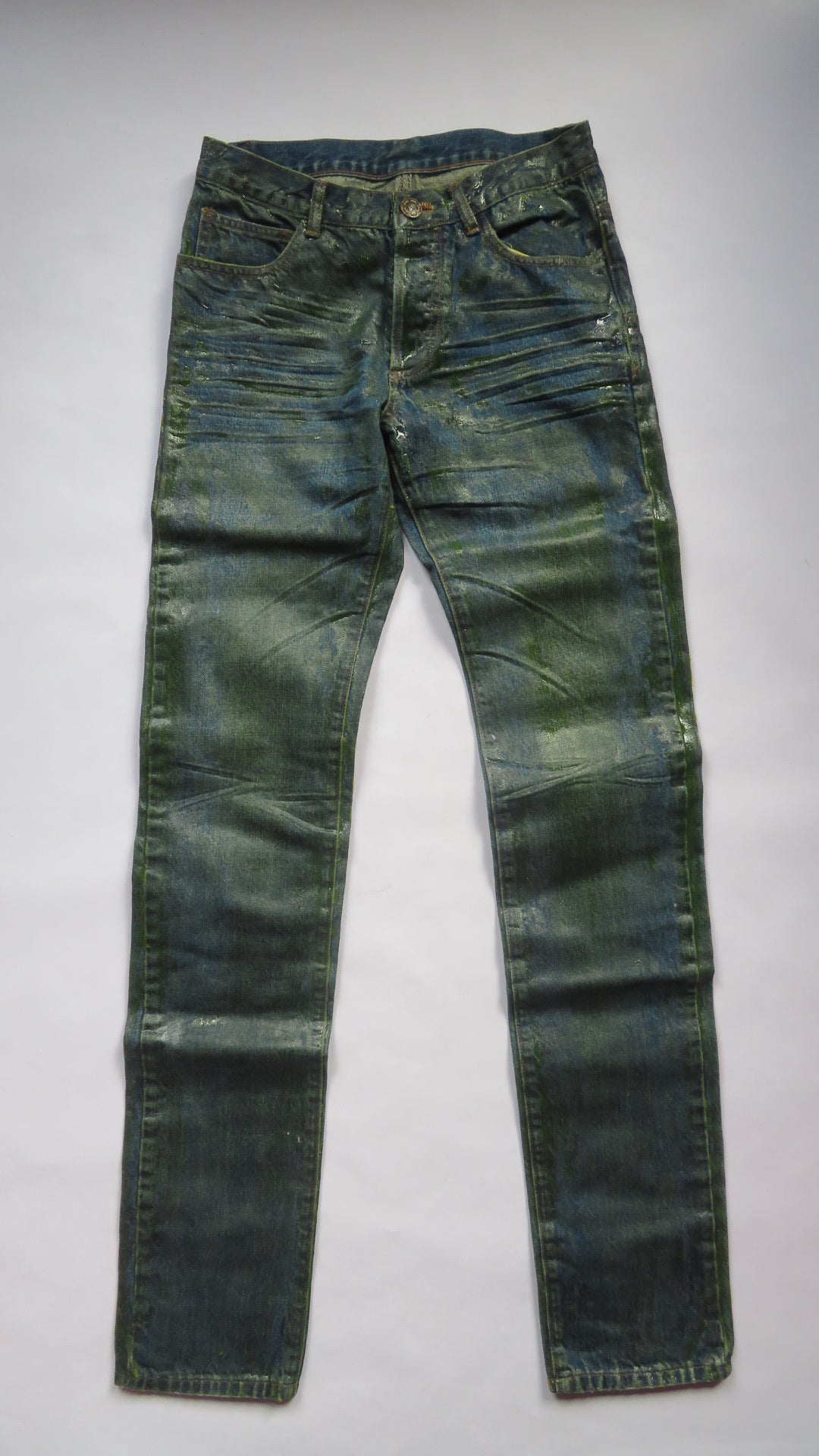 Vintage Green Waxed Denim