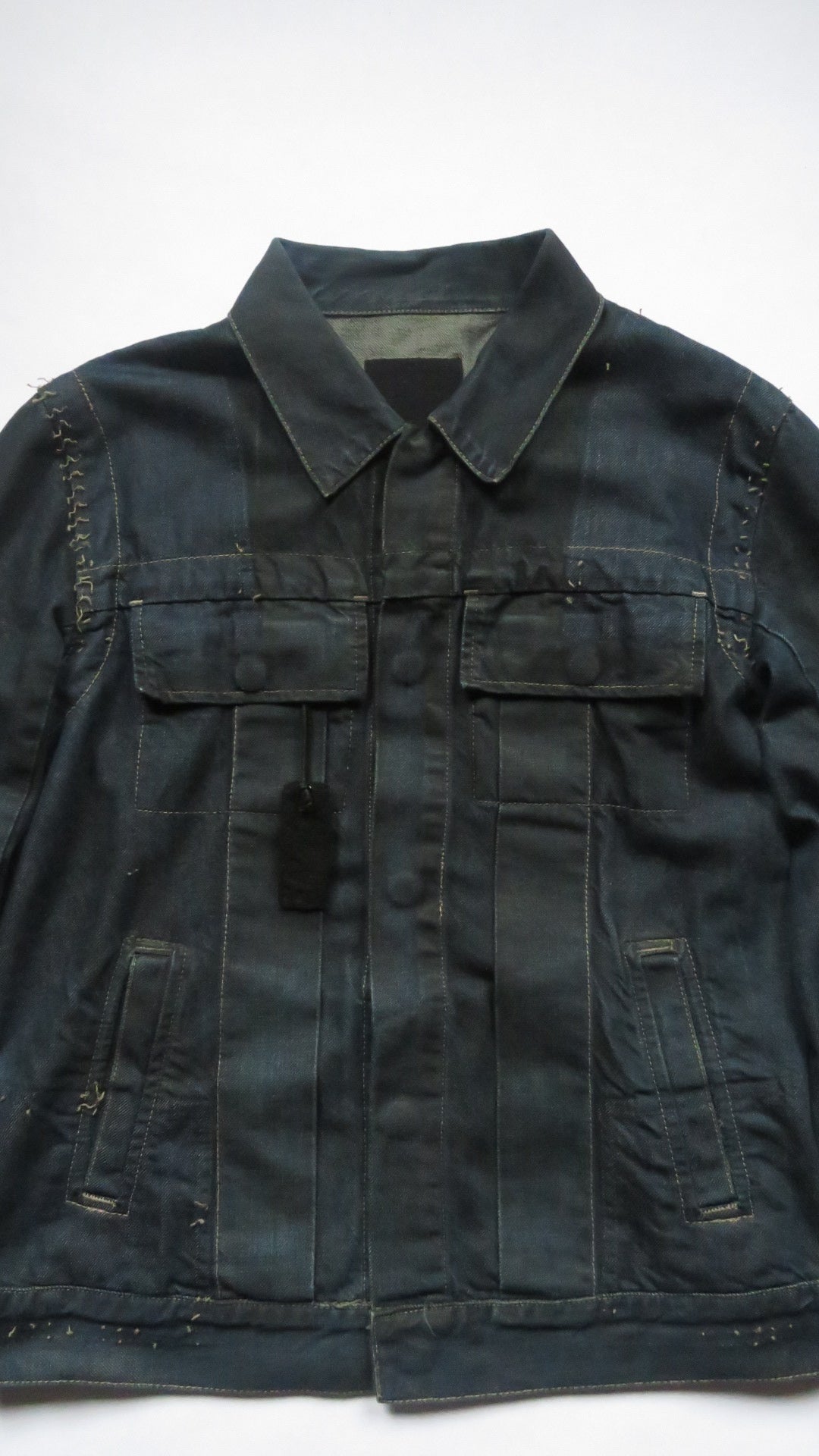 Rick Owens Olmar & Mirta 2004 Slab Burnout Waxed Denim Jacket