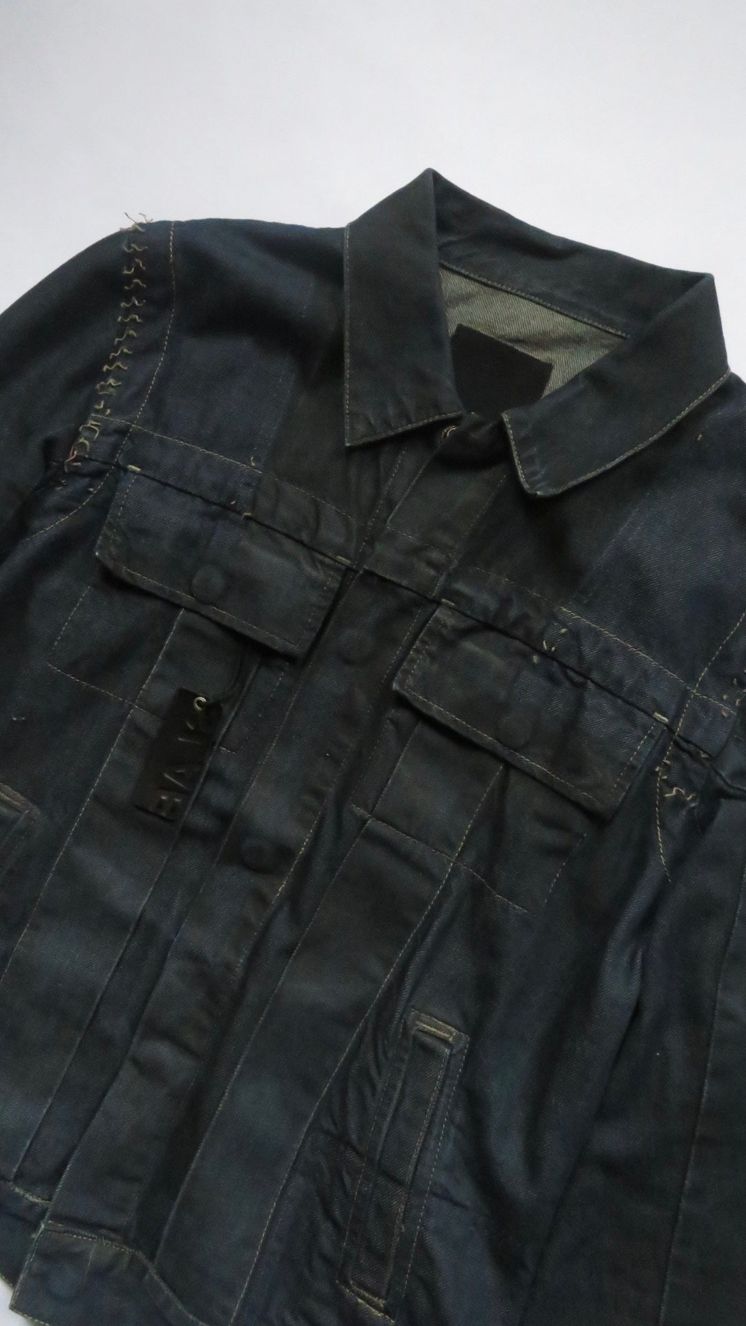 Rick Owens Olmar & Mirta 2004 Slab Burnout Waxed Denim Jacket