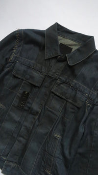 Rick Owens Olmar & Mirta 2004 Slab Burnout Waxed Denim Jacket
