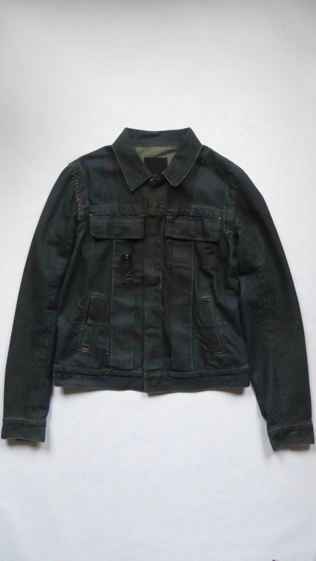 Rick Owens Olmar & Mirta 2004 Slab Burnout Waxed Denim Jacket