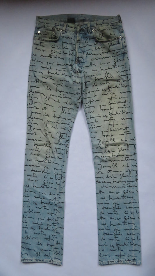 Dior Homme SS15 Script Denim