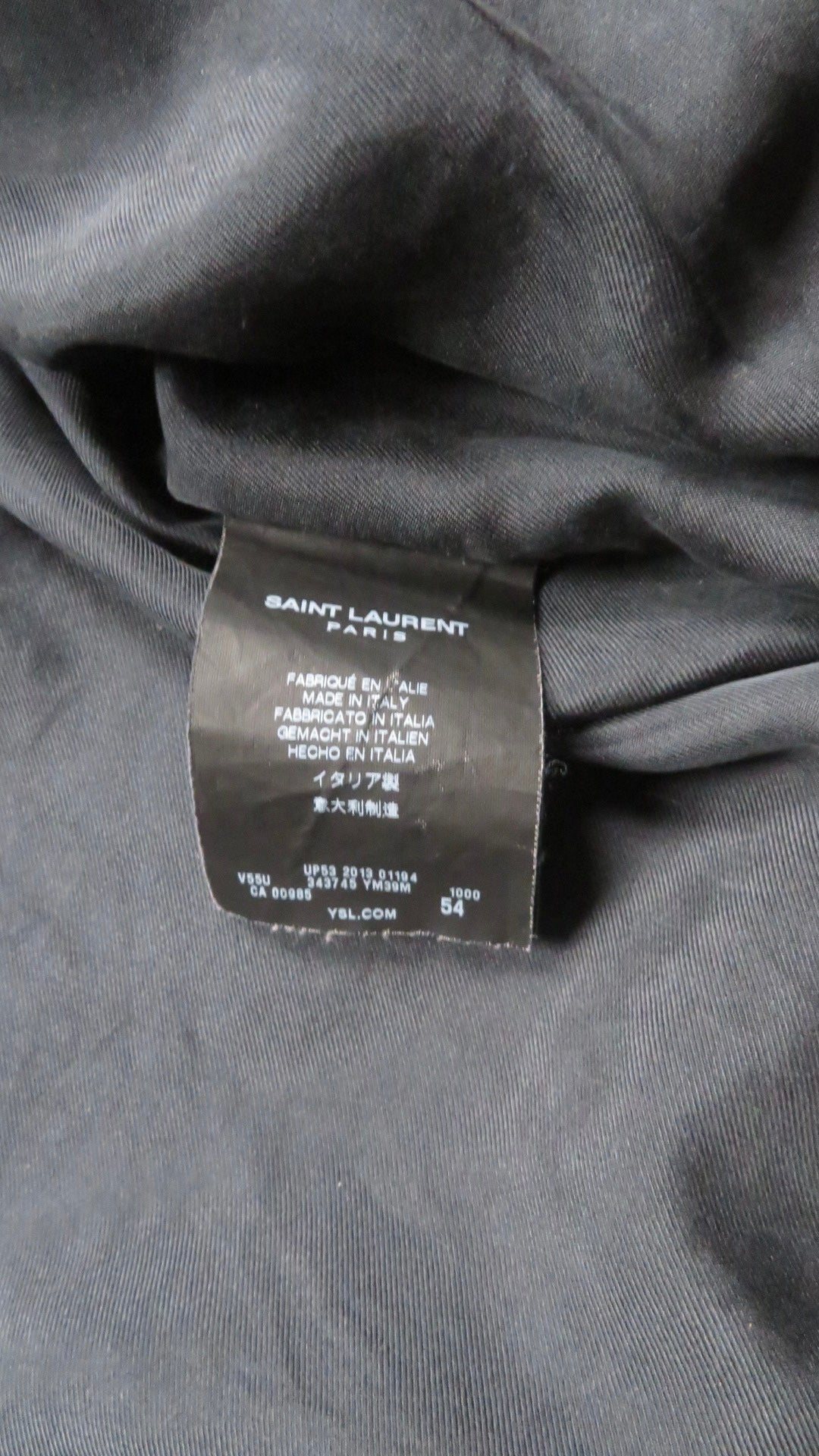 Saint Laurent Paris Black Teddy Jacket