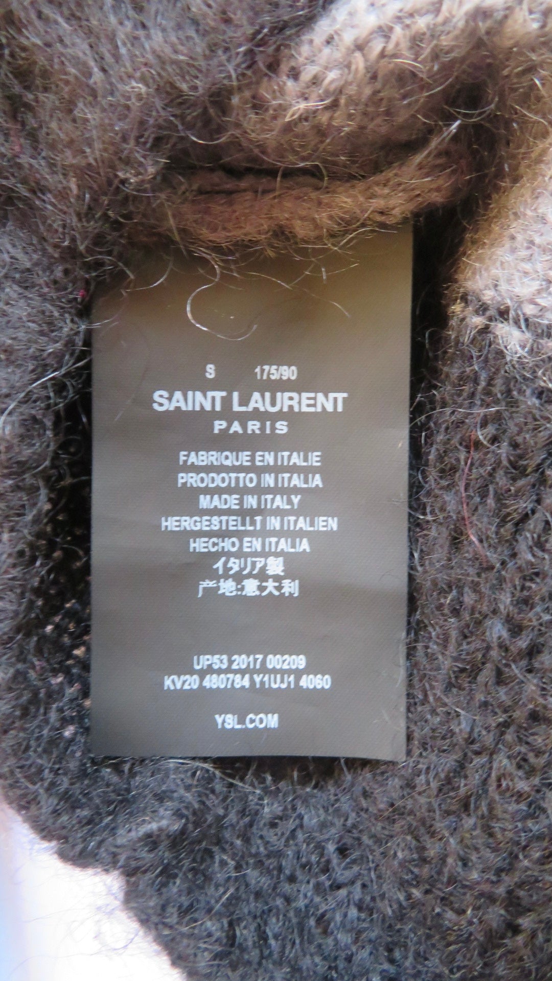 Saint Laurent Paris FW17 Striped Mohair Sweater