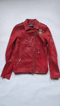 Balmain SS11 Christophe Decarnin Safety Pin Perfecto Leather Jacket