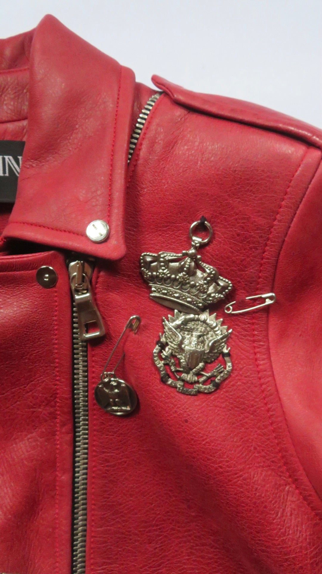 Balmain SS11 Christophe Decarnin Safety Pin Perfecto Leather Jacket