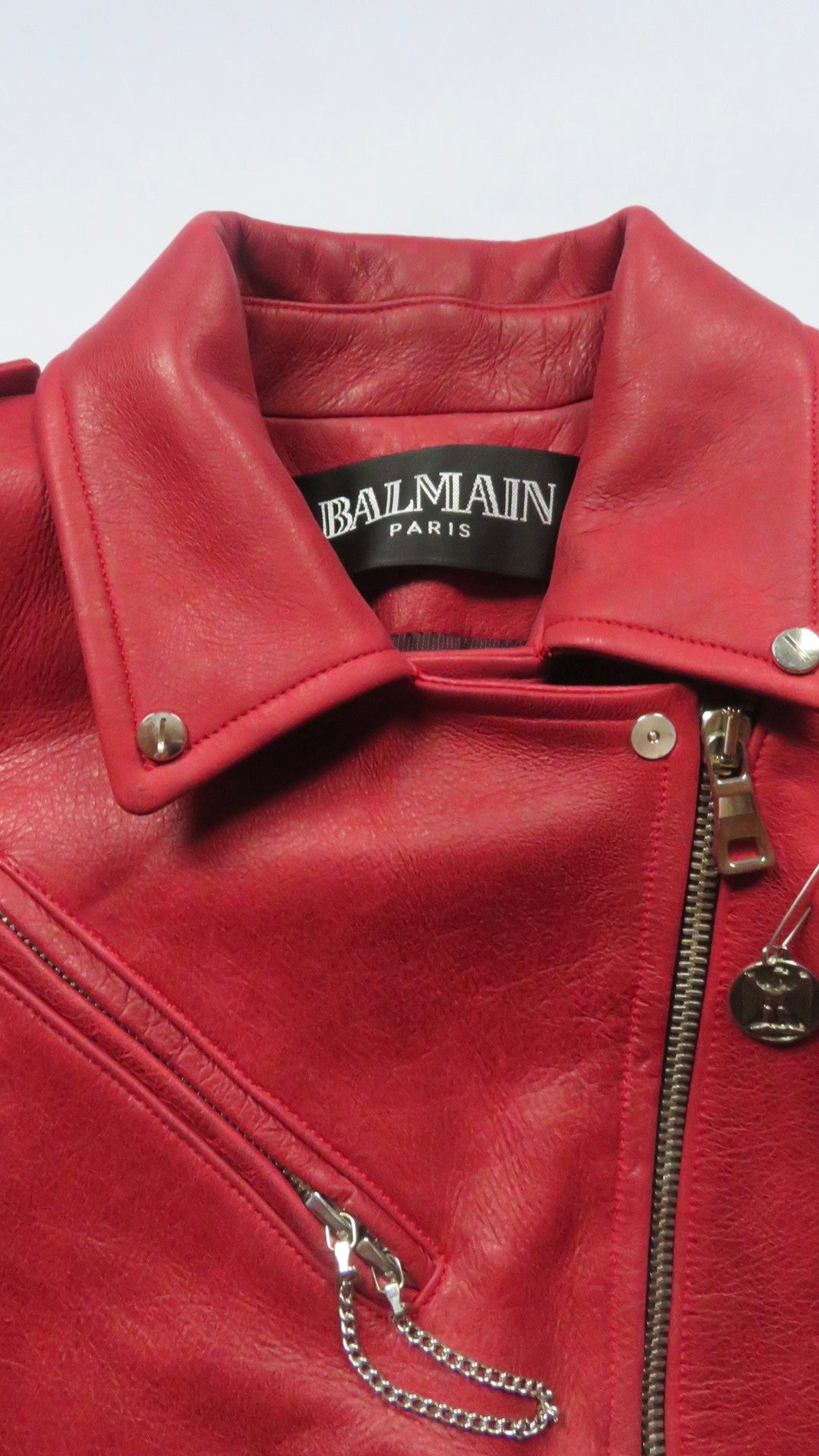 Balmain SS11 Christophe Decarnin Safety Pin Perfecto Leather Jacket