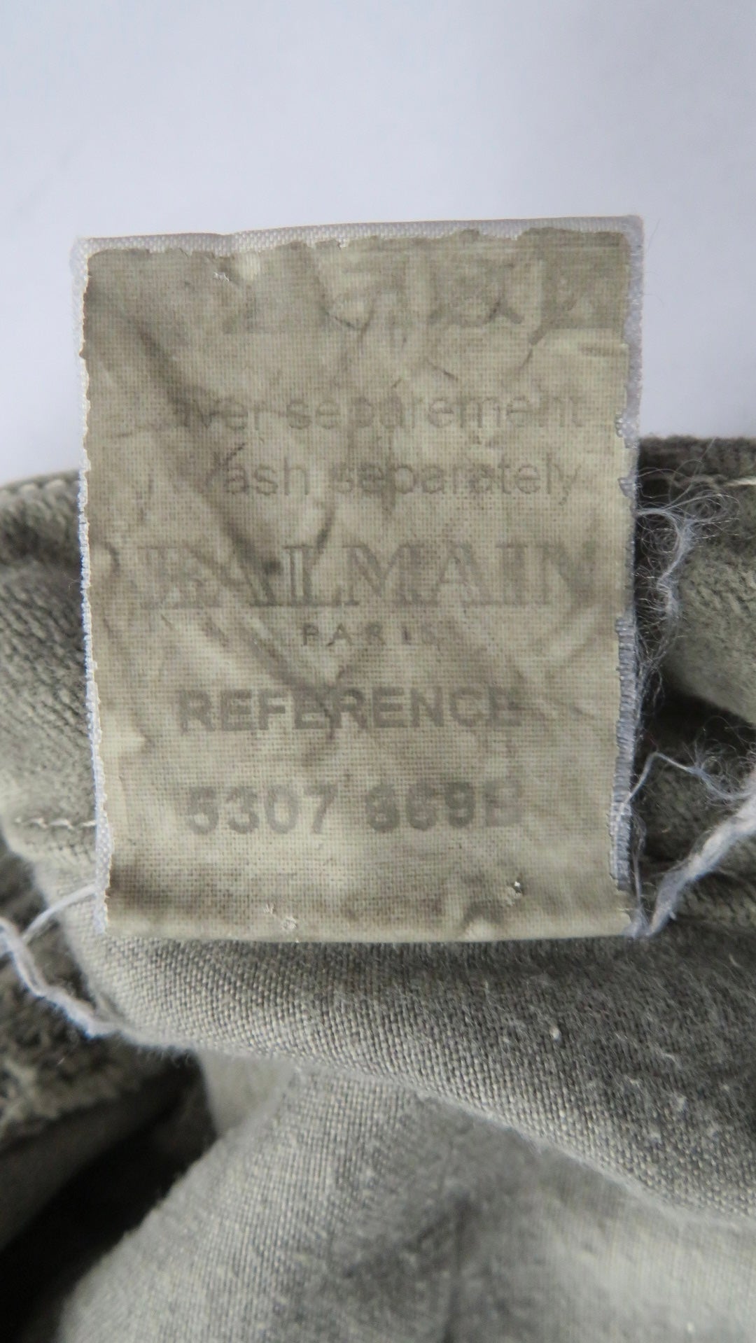 Balmain by Christophe Decarnin Grey Suede Biker Pants