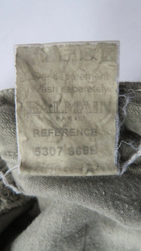 Balmain by Christophe Decarnin Grey Suede Biker Pants