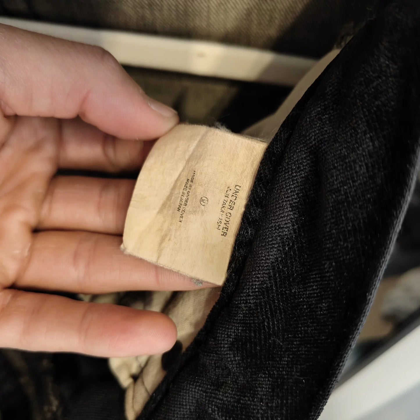 Undercover AW02 Witches Cell Division Black Crash Denim