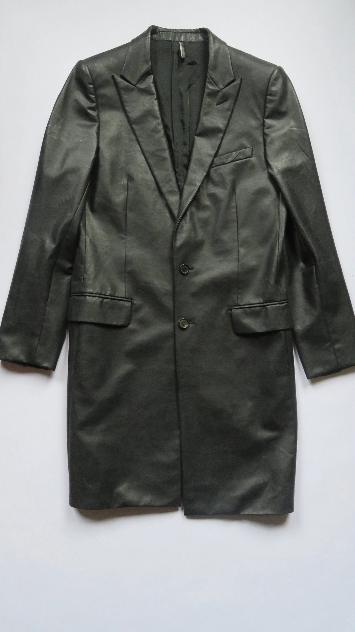 Dior Homme AW03 Luster Peaked Lapel PVC Coat