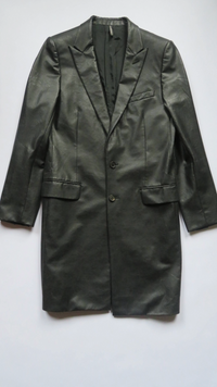Dior Homme AW03 Luster Peaked Lapel PVC Coat