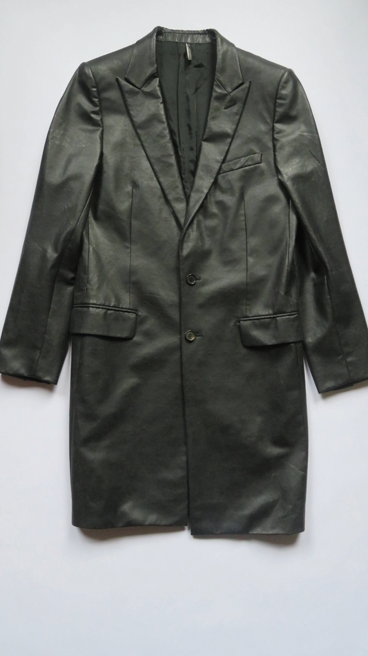 Dior Homme AW03 Luster Peaked Lapel PVC Coat