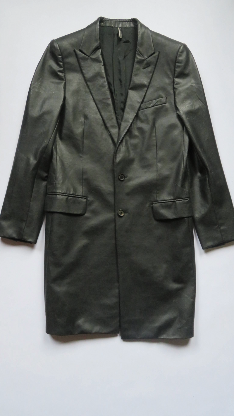 Dior Homme AW03 Luster Peaked Lapel PVC Coat