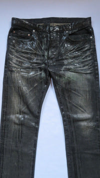 Dior Homme AW03 Black Luster Waxed Denim