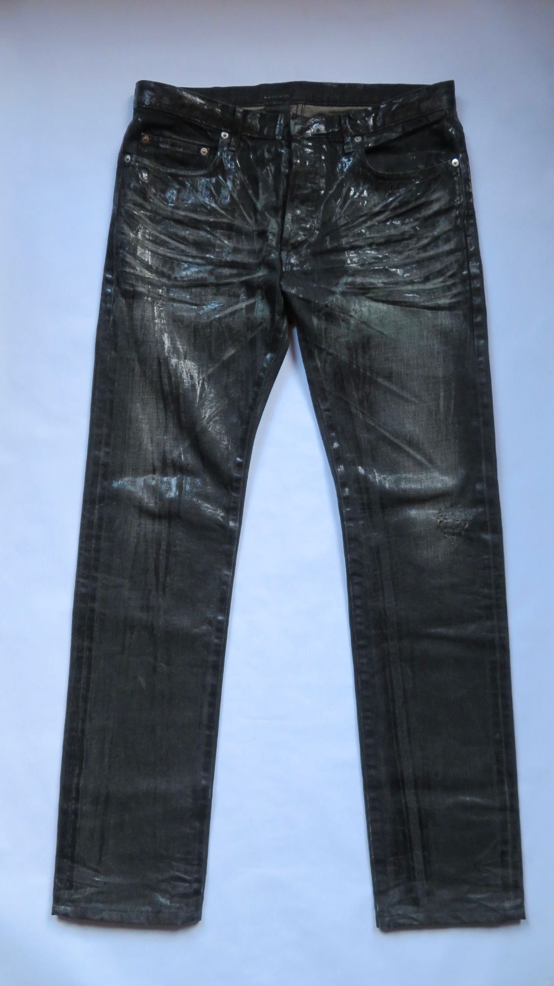 Dior Homme AW03 Black Luster Waxed Denim