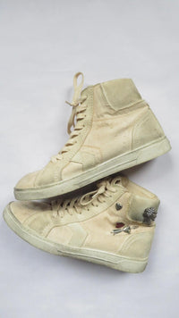 Saint Laurent Paris SS16 Joe High 'Smoking Forever' distressed sneaker