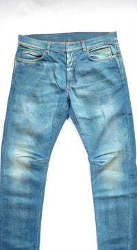 Balmain SS11 Blue Washed Whiskered Darted Denim