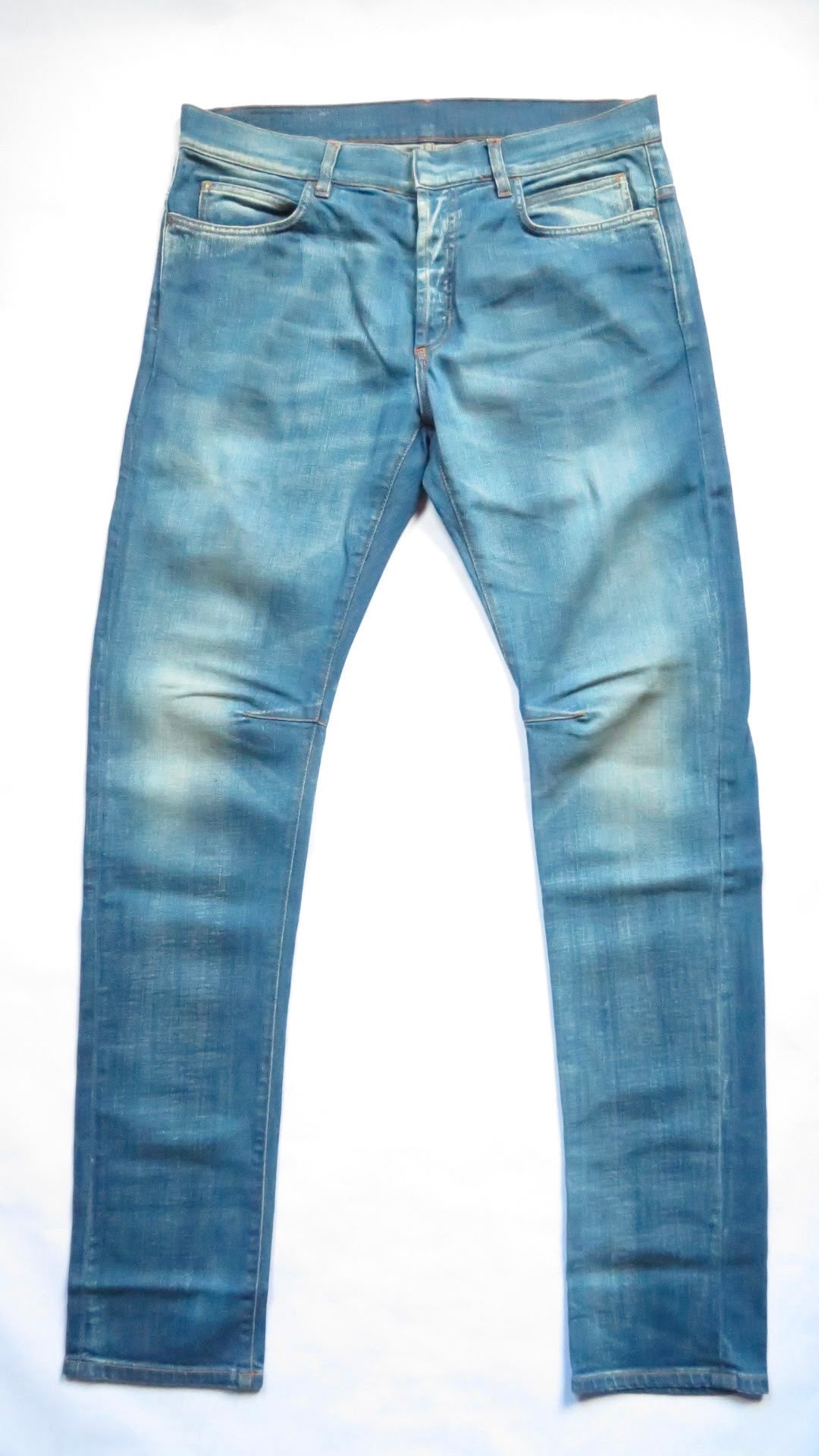 Balmain SS11 Blue Washed Whiskered Darted Denim