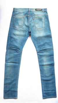 Balmain SS11 Blue Washed Whiskered Darted Denim