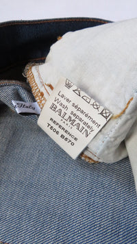 Balmain SS11 Blue Washed Whiskered Darted Denim